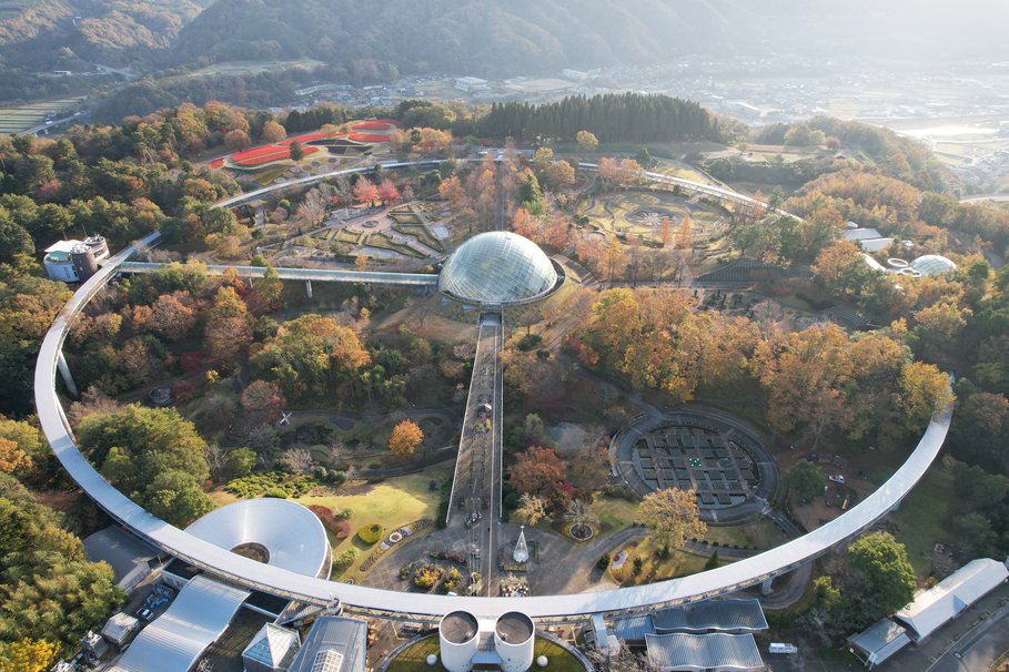 空撮とっとり花回廊全景