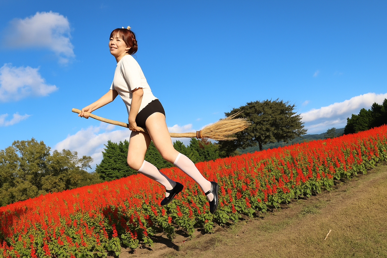 魔法のほうき　飛べた!