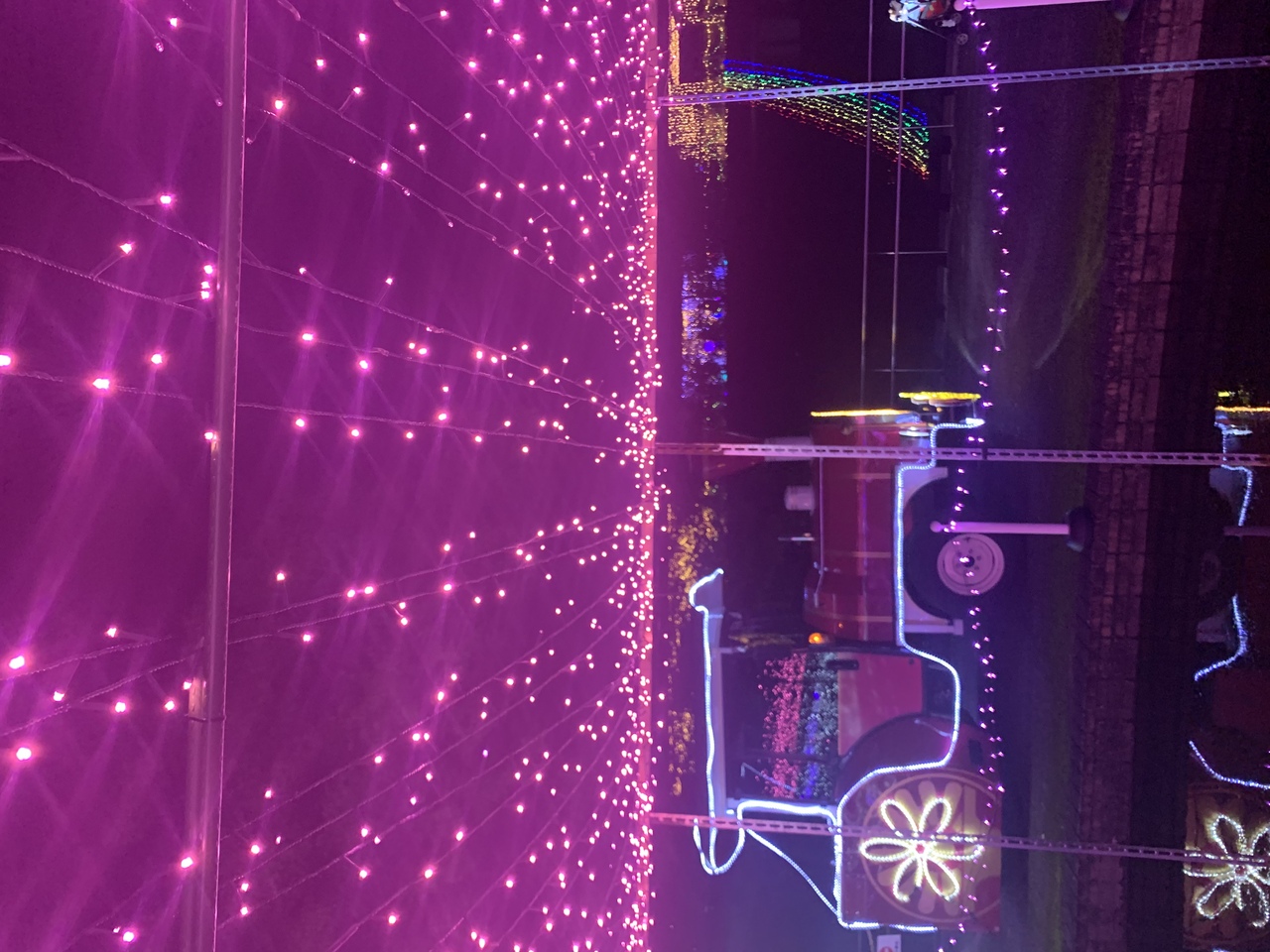 フラワートレインと虹のイルミネーション